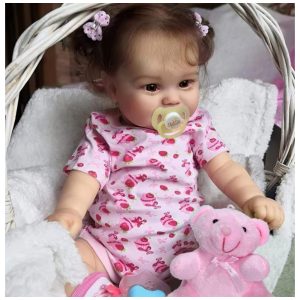 Bebê Recém-Nascido Newborn Bonecas Realistas JIZHI de Bebê de 50cm Corpo de Vinil Macio - Presente Adorável com Kit de Alimentação