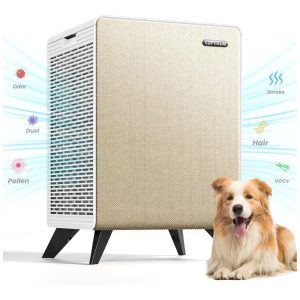 Purificador de Ar LUFTRUM para Residências em Ambientes Grandes de até 111 metros quadrados com Filtro Duplo de 3 Etapas e Filtro True HEPA Lavável Modo Automático Modo Sono