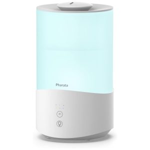 Umidificador Ultrassônico 4L com Difusor de Óleo Essencial e Desligamento Automático 110V Pharata Branco