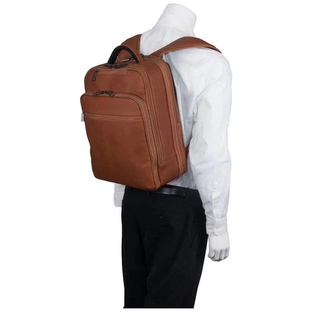 Mochila Antifurto RFID de Couro Colombiano para Laptop KENNETH COLE REACTION 580674E Marrom - Imagem 6
