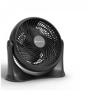 Ventilador Circulador de Mesa Comfort Zone Preto 28 cm Alta Velocidade 3 Velocidades Inclinação 90° Silencioso Certificação ETL Modelo CZ12202 110V