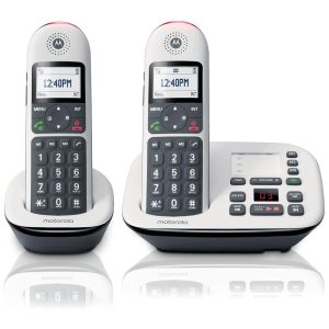 Telefone sem Fio com bloqueio de chamada e secretária eletrônica 2 unidades branco MOTOROLA CD5012 Branco