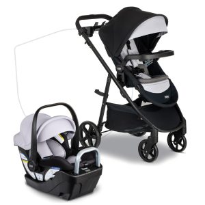 Carrinho e Assento de Carro para Bebê Britax Willow Brook S com Base Alpine e Tecnologia ClickTight Capa e Inserto SafeWash - Viagem Segura