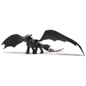 Dragões da Dreamworks - Como Treinar Seu Dragão: Toothless Explosão de Plasma - Boneco de Ação com Asas de 635cm Luzes e Sons - Brinquedo para Meninos.