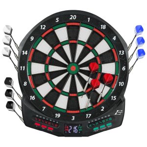 Jogo de Dardos Eletrônico 12 Dardos e 30 Modos de Jogo com Luz LED para até 4 Jogadores EastPoint Sports Preto
