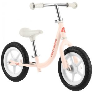 Bicicleta sem Pedal para Crianças de 2 a 5 Anos com Assento e Guidão Ajustáveis Retrospec Rosa Claro