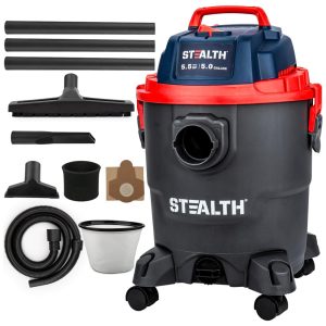 Aspirador de Pó Seco e Úmido 3 em 1 18L 5.5 Pico HP com Extensores 110v STEALTH ECV05P2 Cinza