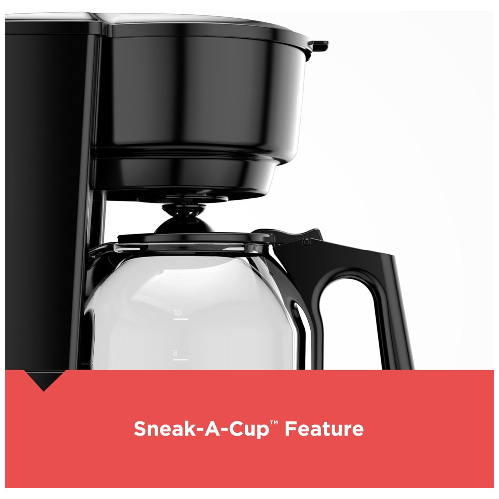 Máquina de Café BLACK+DECKER para 12 xícaras Com Interruptor Liga/Desliga Jarra Anti-Gotejamento Cesta de Filtro Removível e Tecnologia Vortex. - Imagem 3
