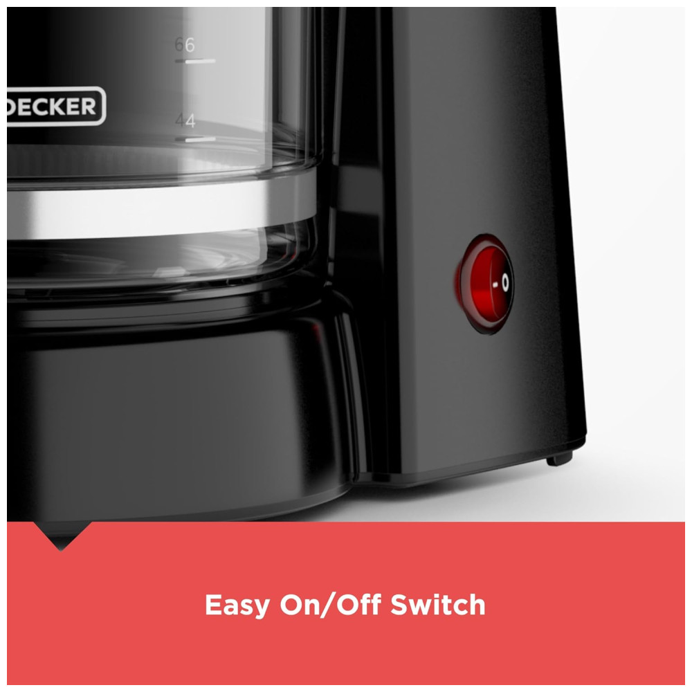 Máquina de Café BLACK+DECKER para 12 xícaras Com Interruptor Liga/Desliga Jarra Anti-Gotejamento Cesta de Filtro Removível e Tecnologia Vortex. - Imagem 7