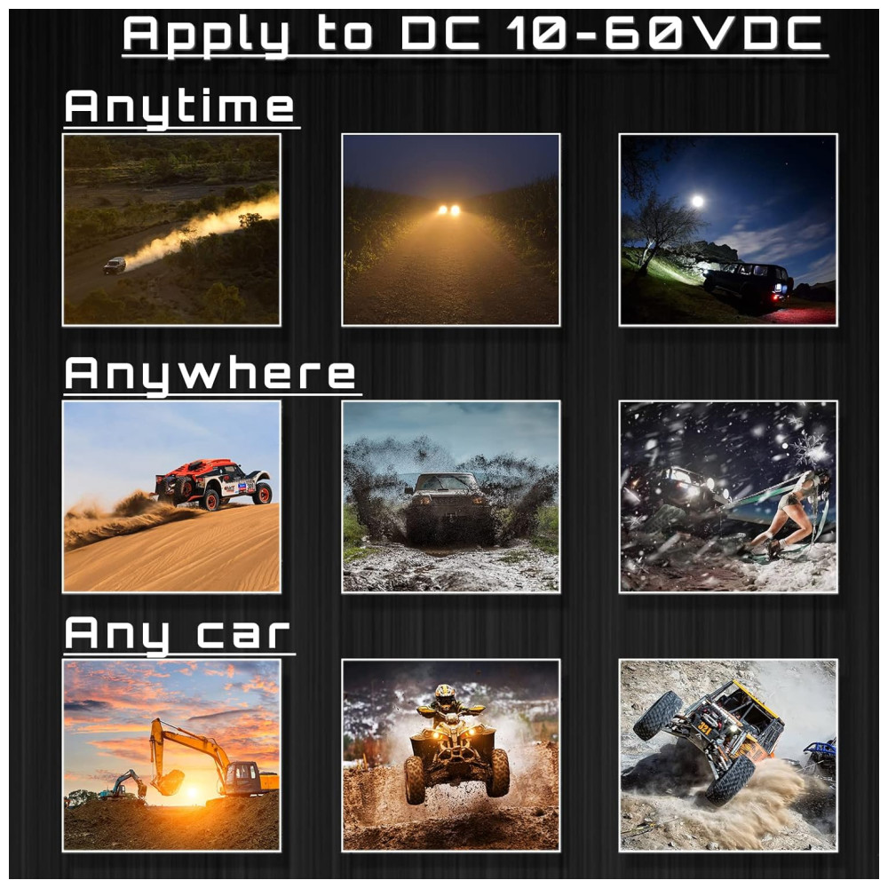 Farol Auxiliar LED para Carros 4X4 20000LM 210W 12 24V 2 Peças LIGHTBOSS 7inch off road lighting Vermelho - Imagem 7