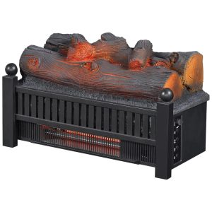 Lareira Elétrica Ecológica 20.5" 52cm com Efeito Sonoro Crepitante Controle Remoto e Termostato Ajustável 110V 1350W Duraflame DFI030ARU Preta