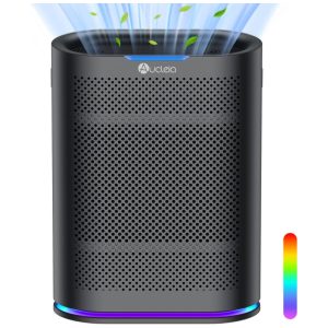 Purificador de Ar para Casa Grande Cobre 195 m² Purificador de Ar com Monitor de Qualidade e Aromaterapia Auto H13 Remove Pelos de AnimaisAucleia