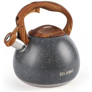 Chaleira de Chá 2.7 Litros em Aço Inoxidável com Apito BELANKO Cinza