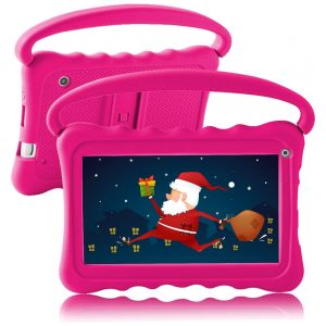 Tablet Infantil 7 Android com Controle de Pais WiFi e Câmera Dupla 32 GB UJoyFeel Rosa