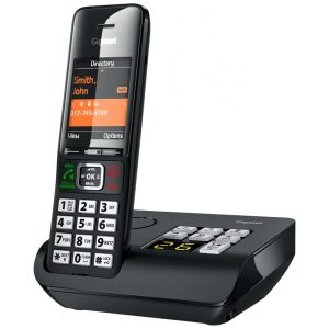 Telefone Sem Fio Gigaset Comfort 552A DECT Titânio/Preto 1 Handset com Secretária Eletrônica Tela Colorida 22" Proteção de Chamadas Agenda para 200 Contatos Fabricação Alemã