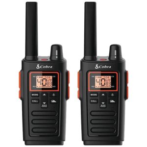 Rádio Comunicador Walkie Talkie Cobra RX380 Recarregável 40 Canais Pré-definidos Rádio Bidirecional de Longo Alcance de 515 km
