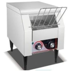 Torradeira de Esteira Industrial Garvee 450 Fatias/h Inoxidável com 3 Padrões de Assamento e 7 Velocidades para Restaurante e Padaria