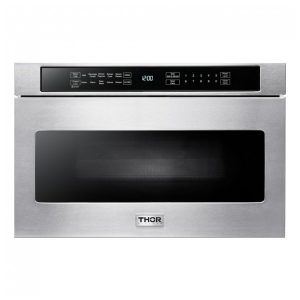 Micro-ondas de embutir gaveta 61 cm Thor Kitchen inox 34L 10 níveis de potência 12 funções com sensor 950W 110V