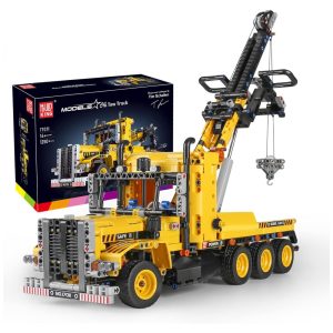 Kit de Construção Caminhão de Reboque com 1250 Peças para Crianças e Adultos Mould King Amarelo