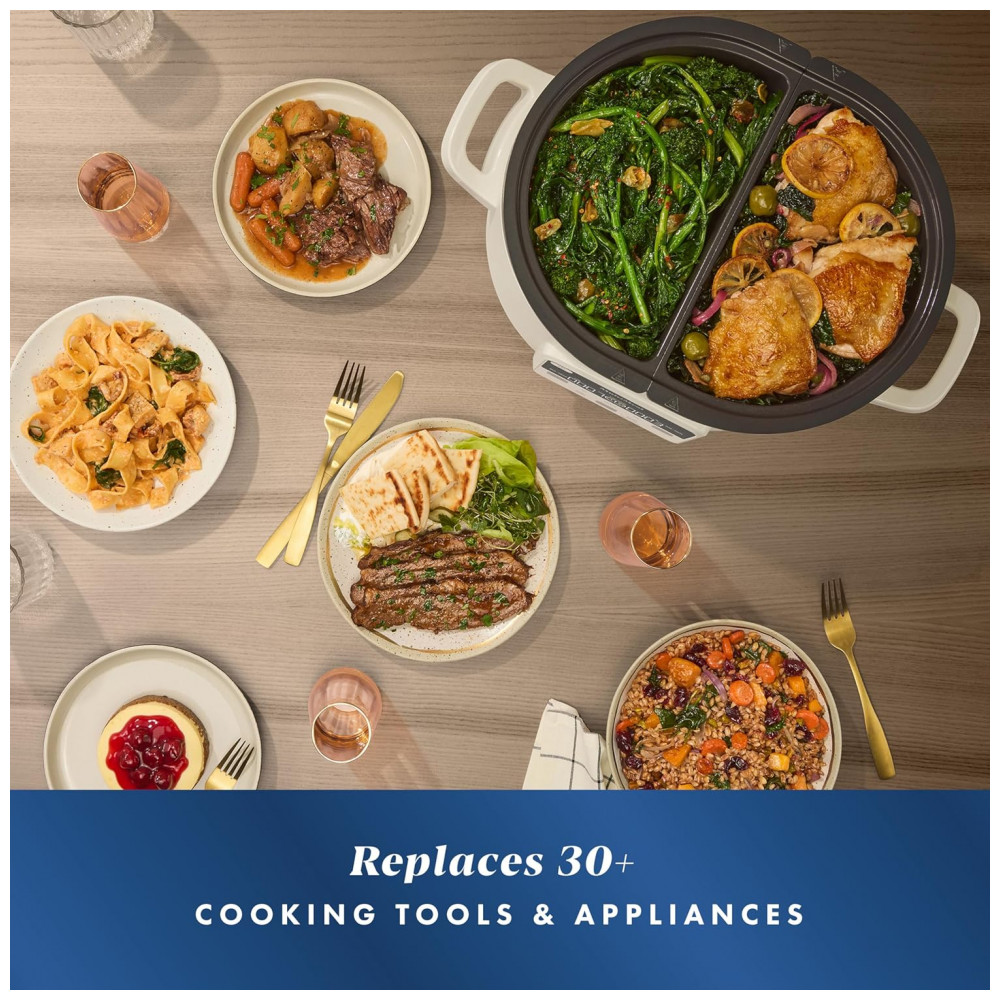 CrockPot MultiMeal Multicooker e Panela Elétrica de Cozimento Lento Programável com Função de Assar Leite de Aveia - Imagem 5