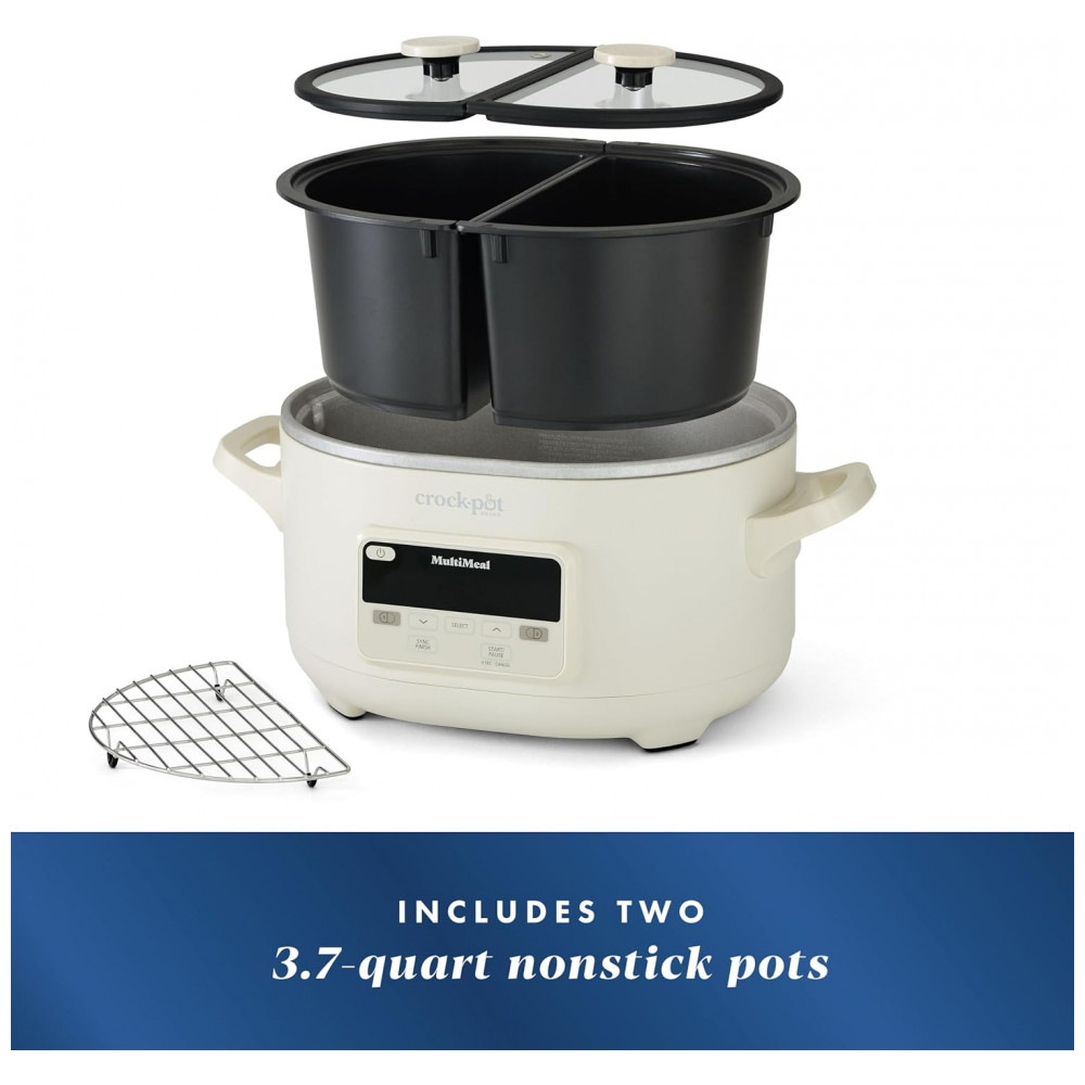 CrockPot MultiMeal Multicooker e Panela Elétrica de Cozimento Lento Programável com Função de Assar Leite de Aveia - Imagem 6