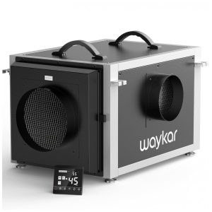Desumidificador de Crawl Space Waykar 74 litros com Controle Remoto para até 603 m2 Desumidificador Comercial Dual Duct HVAC