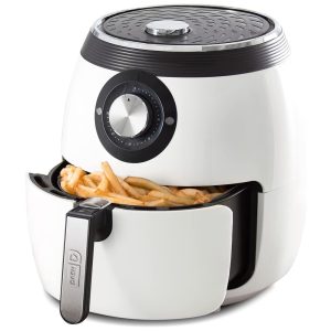 Fritadeira Elétrica Air Fryer 56L com Controle de Temperatura e Cesta Antiaderente 110V 1700W DASH Branca