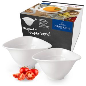 Conjunto de Tigelas 700mL com 2 Peças Material de Porcelana e Formato Redondo Curvo Villeroy Boch Branco