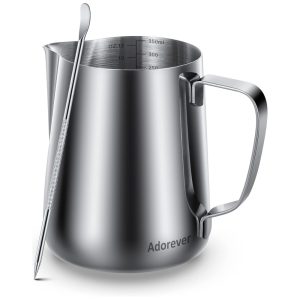 Jarra Leiteira Cremeira 350 mL Aço Inoxidável de Grau ADOREVER 8541894591 Prateado
