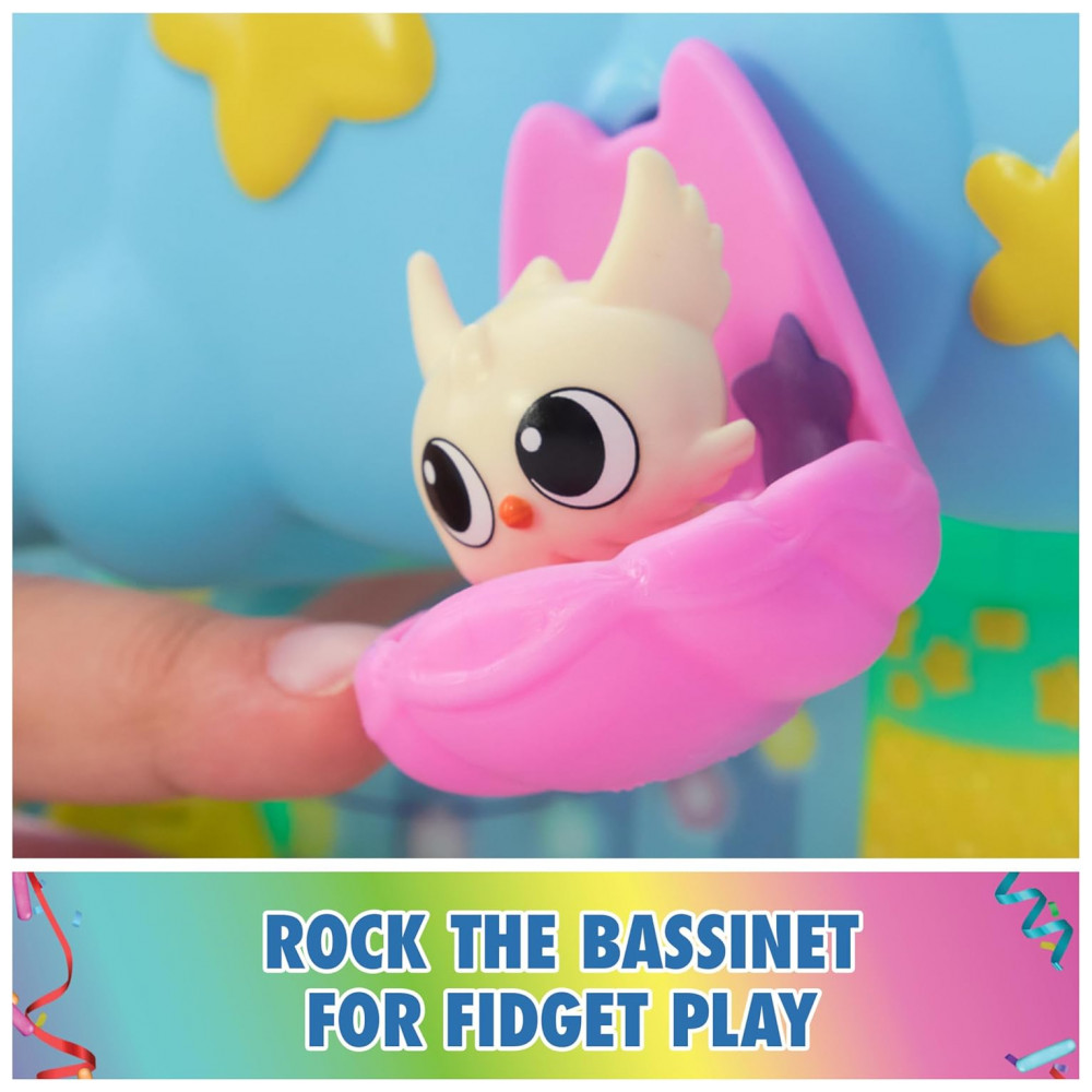 Playset Gabby's Dollhouse Kitty Care Ear Purrfect Playroom com 17 Peças e 4 Figuras de Brinquedo - Móveis e Acessórios de Boneca - Imagem 9