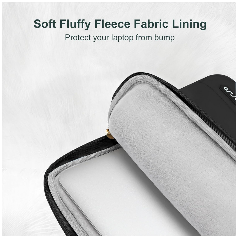 Capa Tipo Sleeve Preta para Laptop 13–13,3″ (MacBook Air/Pro, HP, Dell, Lenovo, Asus, Acer) – MOSISO - Imagem 3