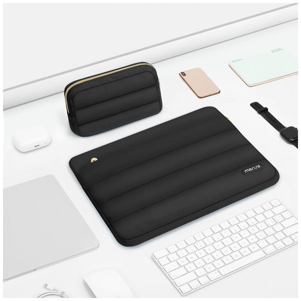 Capa Tipo Sleeve Preta para Laptop 13–13,3″ (MacBook Air/Pro, HP, Dell, Lenovo, Asus, Acer) – MOSISO - Imagem 5