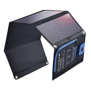 Carregador Solar BigBlue 5V - 28W com Amperímetro Dobrável Resistente a  Água Dupla USB para iPhone 8 / X / 7 / 6s iPad Pro / Ar 2 / Mini Galaxy S8 / S7 / S6 / Borda / Plus LG Nexus HTC