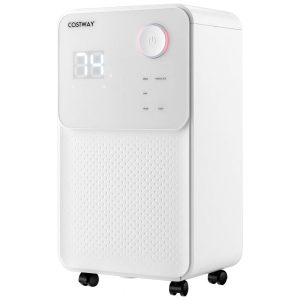 Desumidificador para Grandes Ambientes 1.8L até 185 m2 com Painel Digital 110V COSTWAY Branco
