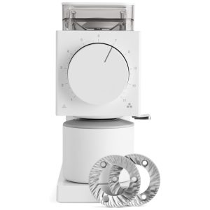 Moedor de Café Elétrico com 31 Configurações de Moagem para Grãos de Café Ode Brew Gen 2 110V Fellow Branco