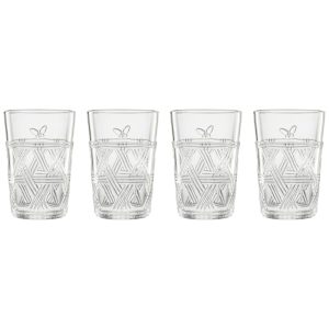 Conjunto de Copos 350mL para Qualquer Ocasião com Tema de Borboletas 4 Peças e Resistente à Quebra LENOX 896076 Transparente