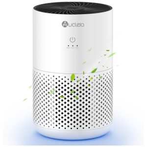 Purificador de Ar para Ambientes até 54m² com Filtro H13 HEPA Função de Aromaterapia e Baixo Consumo de Energia 110V 5W Aucleia KQ-31 Branco