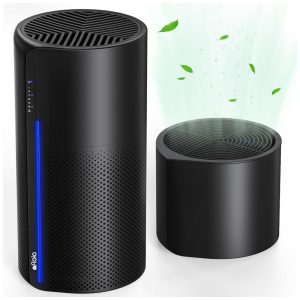 Purificador de Ar com Filtro H13 HEPA Luz Ajustavél Área 40 m2 AFLOIA miropro Preto