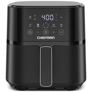 Fritadeira Elétrica Air Fryer 37L com 4 Predefinições 110V 1500W Chefman Preta