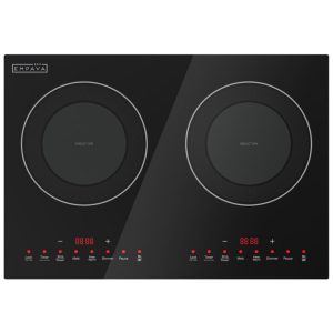 Cooktop de Indução Duplo Empava 2 Bocas Topo de Vidro Plano à Prova de Quebra 18 Níveis de 48°C a 238°C 3 Modos Pré-Definidos Cooktop Embutido