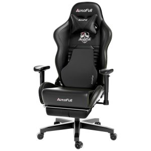 Cadeira de Escritório Gamer Giratória e Reclinável com Apoio Lombar Ergonômico AUTOFULL Cinza