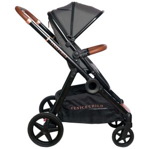 Carrinho de Bebê Moderno e Modular com 30 Configurações para 1 ou 2 Crianças Venice Child Cinza