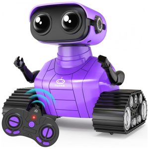 Robô Emocional Programável Roxo – Playsheek “Emo Robot” com Controle Remoto Dança e Luzes LED para Crianças a Partir de 3 Anos