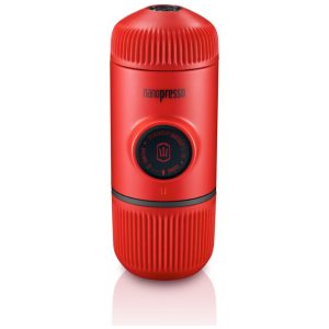 Cafeteira Elétrica Programável Mini Expresso Manual Portátil 18 Bar WACACO NANOPRESSO RED FBA Vermelho