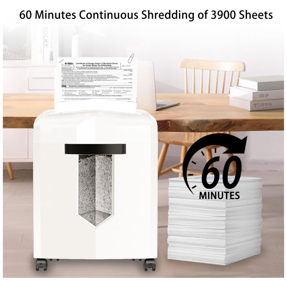 Triturador Bonsaii Micro Cut Portátil com Alça Conveniente Tritura até 12 Folhas Nível de Segurança P4 60 Minutos Contínuos Cartão de Crédito - Imagem 4