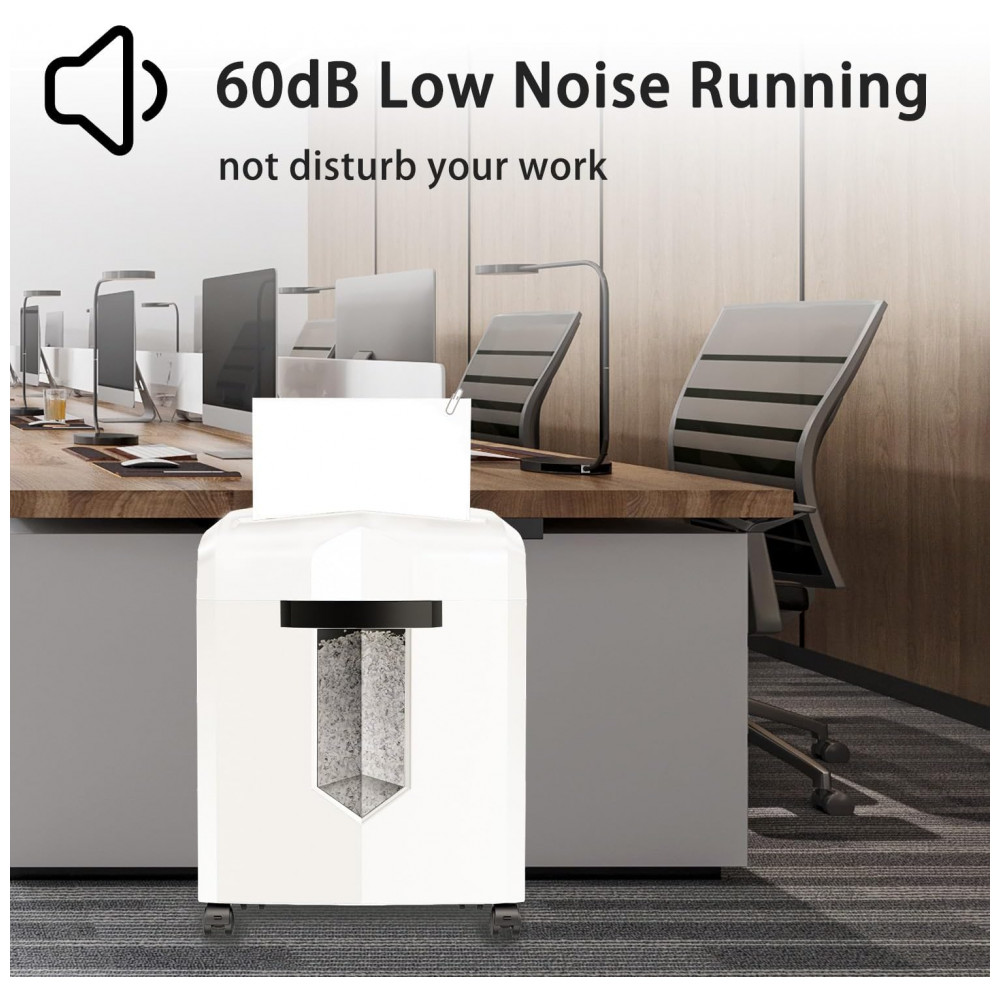 Triturador Bonsaii Micro Cut Portátil com Alça Conveniente Tritura até 12 Folhas Nível de Segurança P4 60 Minutos Contínuos Cartão de Crédito - Imagem 5