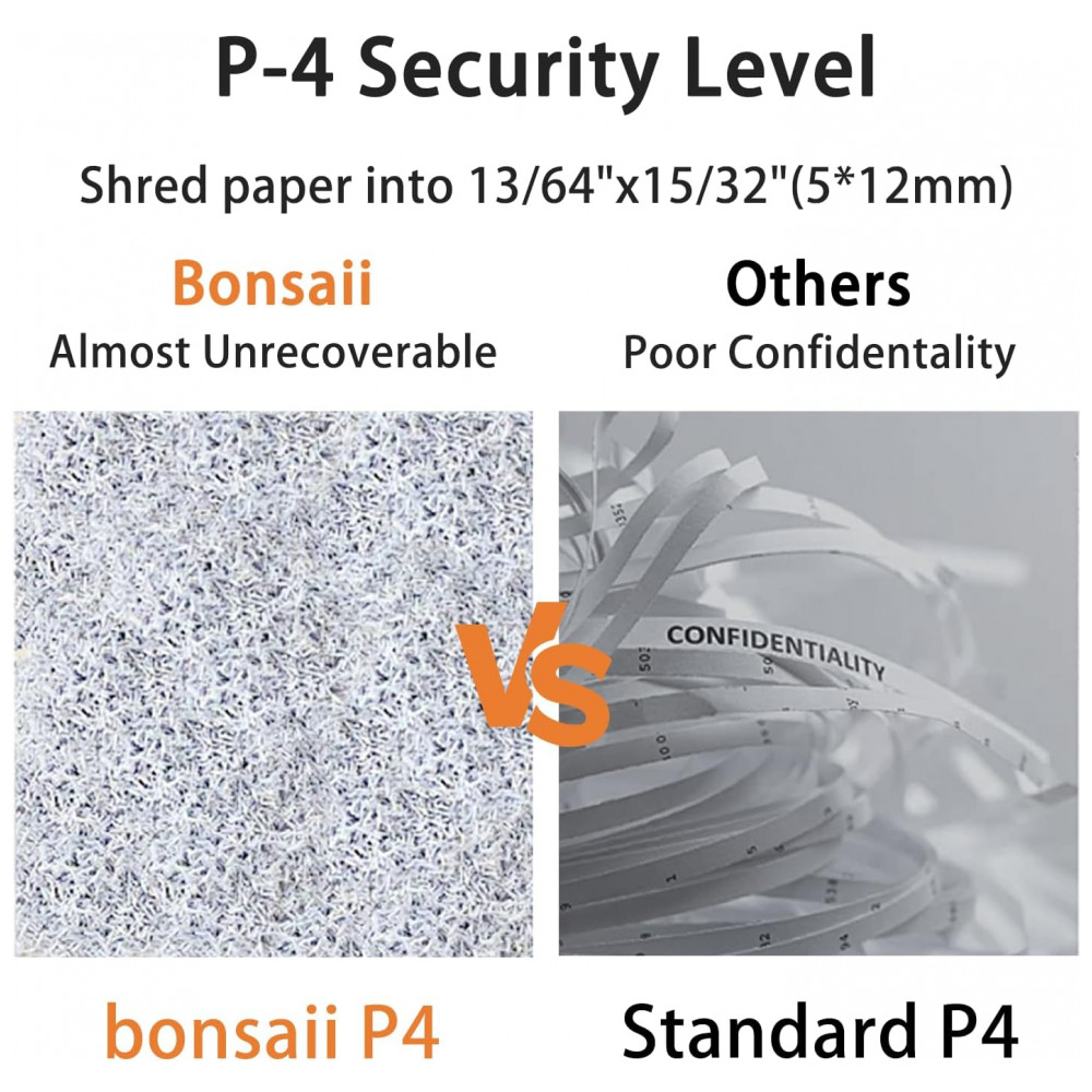 Triturador Bonsaii Micro Cut Portátil com Alça Conveniente Tritura até 12 Folhas Nível de Segurança P4 60 Minutos Contínuos Cartão de Crédito - Imagem 6