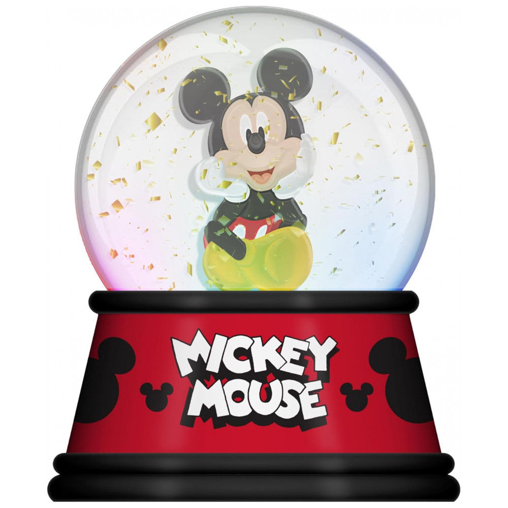 Globo de Neve Iluminado Disney Mickey Mouse com Glitter Giratório Decoração para Casa e Quarto Infantil 156 cm de Altura