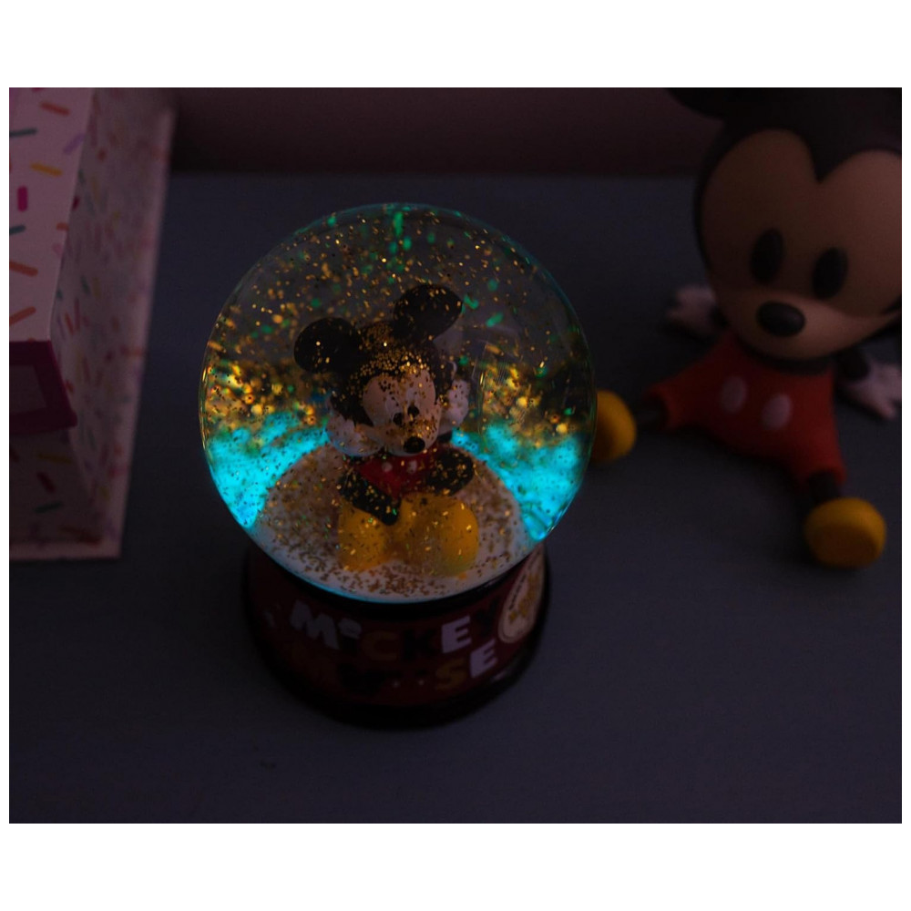 Globo de Neve Iluminado Disney Mickey Mouse com Glitter Giratório Decoração para Casa e Quarto Infantil 156 cm de Altura - Imagem 2