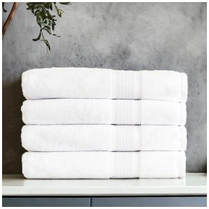 Toalhas de Banho de Algodão Turco Conjunto com 4 Unidades. Absorção Superior e Maciez Incrível. Alta Qualidade. Luzia